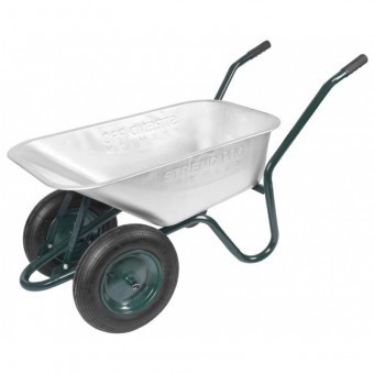 Roaba cu 2 roti, Strend Pro Premium Fortis D-12, cuva zincata, 2 x roata gonflabila, 100 l, max 200 kg foto