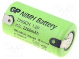 Acumul: Ni-MH SubC 1,2V 2200mAh urechi pentru lipire &Oslash;23x43mm