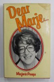 DEAR MARJE ...by MARJORIE PROOPS , 1976 , PREZINTA PETE SI URME DE UZURA