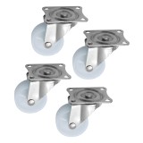Cumpara ieftin Set 4 x Roata mobila cu rulment din plastic, &Oslash; 50 mm, placa 46 x 57 mm