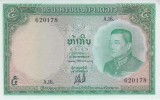 Bancnota Laos 5 Kip (1962) - P9b UNC ( vezi descriere )
