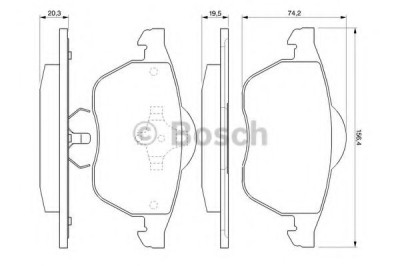 Set placute frana,frana disc VW PASSAT Variant (3A5, 35I) (1988 - 1997) BOSCH 0 986 424 460 foto
