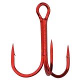 Ancore Gamakatsu 13N Treble, Red, 10buc/plic (Marime Ancora: Nr. 4)