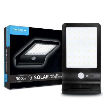 Proiector solar de perete cu senzor de miscare 300lm lumina rece Modee ML-WS107 foto