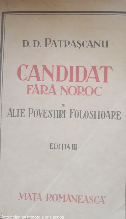 Candidat fara noroc si alte povestiri folositoare - D. D. Patrascanu