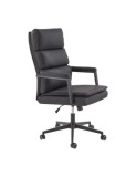 Scaun directorial HM Adriano 2, piele ecologica, inaltime reglabila, mecanism de balansare, 100 kg, negru