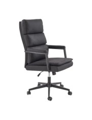 Scaun directorial HM Adriano 2, piele ecologica, inaltime reglabila, mecanism de balansare, 100 kg, negru
