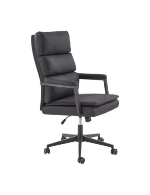 Scaun directorial HM Adriano 2, piele ecologica, inaltime reglabila, mecanism de balansare, 100 kg, negru foto