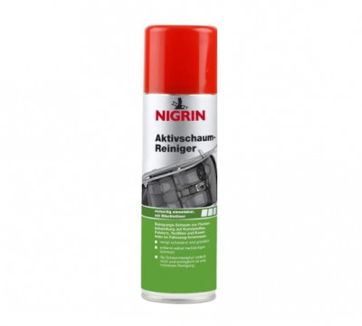 Spray cu spuma activa Nigrin pt curatare tapiterie, plastic si piele 500 ml foto