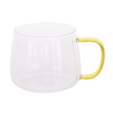 Cana 3M28-143, sticla, transparent + auriu, 420 ml
