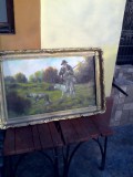 Tablou vechi Pictura pe Panza Semnat D Georgescu