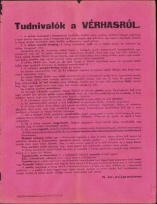 A2771N Tudnival&amp;oacute;k a v&amp;eacute;rhasr&amp;oacute;l, M kir bel&amp;uuml;gyminiszter, Schmidl S&amp;aacute;ndor k&amp;ouml;nyvnyomd&amp;aacute;ja, Budapest foto