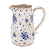 Cumpara ieftin Carafa decorativa ceramica bej albastru Rose 16x12x18 cm