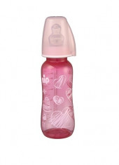 Biberon Trendy Girl PP 250 ml cu tetina silicon pt lapte, nr 1, nip 35035 foto