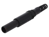 Mufă banană neagră 4mm 32A 1kVDC