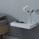 Raft, en.casa, PXWK-0001 Hyvinkaa, 39,5 x 25 x 5 cm, mdf, alb, 5 kg, cu sertar, montabil pe perete HausGarden Leisure