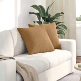 vidaXL Perne pentru canapea 2 pcs Maro 50 x 50 cm 42013979