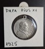 Papa Pius XI Medalion vechi datat 1925, pandativ - biserica - crestinism - botez