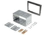 Cadru Radio Porsche 2 DIN Gri 4CARMEDIA - Montaj Perfect Auto