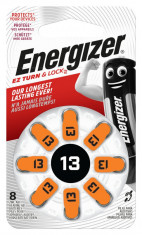 Baterii pentru proteze auditive Energizer 13 Zinc-Aer 8 Baterii /set foto