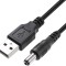 Cablu alimentare USB 5V la mufa jack 5.5x2.1mm, Active