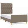 Cadru de pat fara saltea Taupe 80x200 cm tesatura