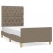 Cadru de pat fara saltea Taupe 80x200 cm tesatura