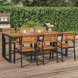 VidaXL Masă grădină picioare formă de U 200x90x75 cm lemn masiv acacia
