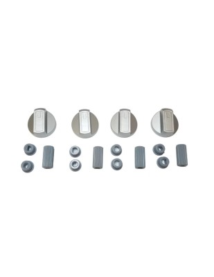Set 4 butoane universale cuptor/aragaz argintii/gri + adaptoare foto