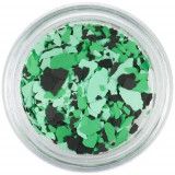 Confetti mare cu o formă nedefinită - verde, negru, INGINAILS