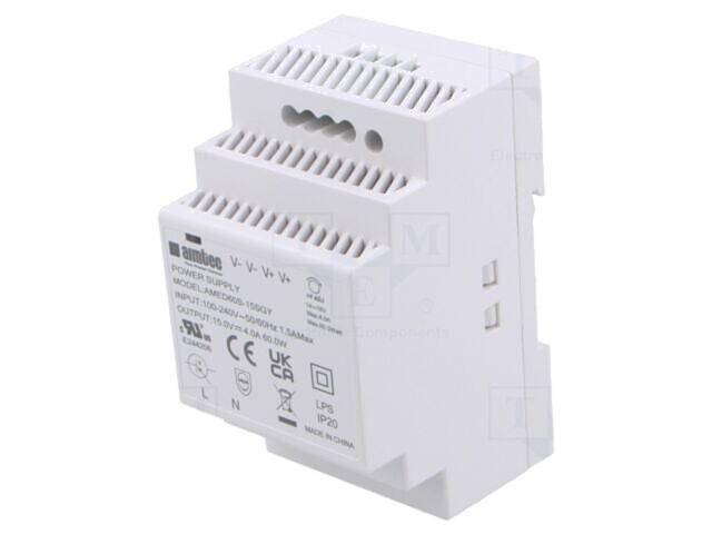 Alimentator pulsatoriu AIMTEC pentru şină DIN 60W 15VDC 4A