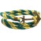 Bratara Barbati, Zamo&reg;, Nautica, KJP, Inchizatoare Ancora din Cupru, Snur Galben si Verde