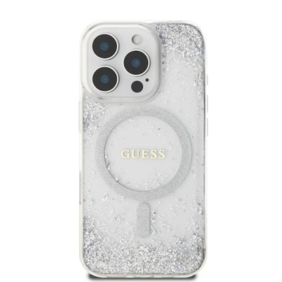 Husa pentru iPhone 16 Pro - IML Glitter Gradient MagSafe (GUHMP16LRGRGES) - Silver foto