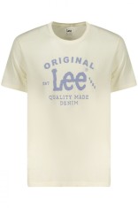 Lee Tricou barbati, cu imprimeu cu text, Regular fit, Maro deschis, L