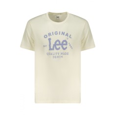 Lee Tricou barbati, cu imprimeu cu text, Regular fit, Maro deschis, L