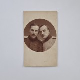 Fotografie format CP: Atelier necunoscut, Portret de soldati in medalion, ca. 1918, WWI / Romania