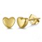 Cercei din argint placat cu aur, in forma de inima, Little Hearts Gold