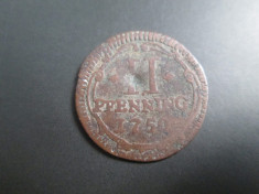 Statele germane ( Munster ) _ 2 pfennig 1750 foto