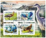 S. TOME E PRINCIPE 2016 - Fauna asiatica, Pasari / set complet - colita+bloc, Stampilat