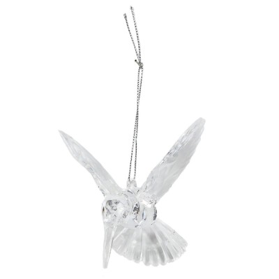 Decoratiune Craciun, tip pasare, transparent, 7 x 10 x 9.5 cm, 31192033 foto