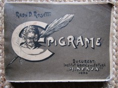 EPIGRAME de RADU D. ROSETTI, BUC. 1906