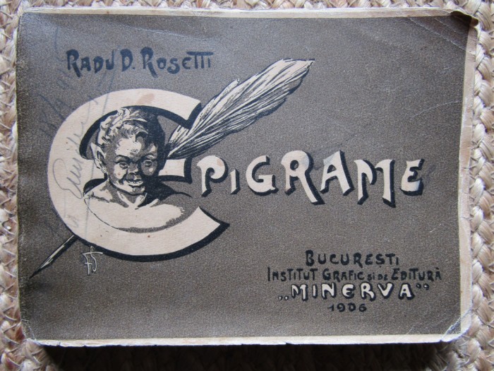 EPIGRAME de RADU D. ROSETTI, BUC. 1906