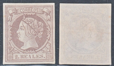 Spain 1860 Queen Isabella II Mi.48 Yv.52 MNG AM.258 foto