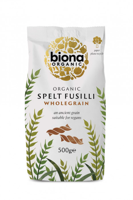 Fusilli din grau spelta integral eco 500g Biona