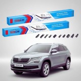 Cumpara ieftin Ștergătoare Skoda Kodiaq I NS6/NS7 2016-prezent | Set Față Flat &ndash; TeamCar&reg;