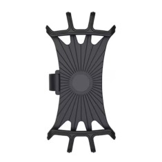 Suport universal din silicon pentru Telefoane cu Display pana la 8&quot;, Flexibil, Montaj pe Ghidon, Compatibil si cu Carut, Trotineta sau Scuter, Negru