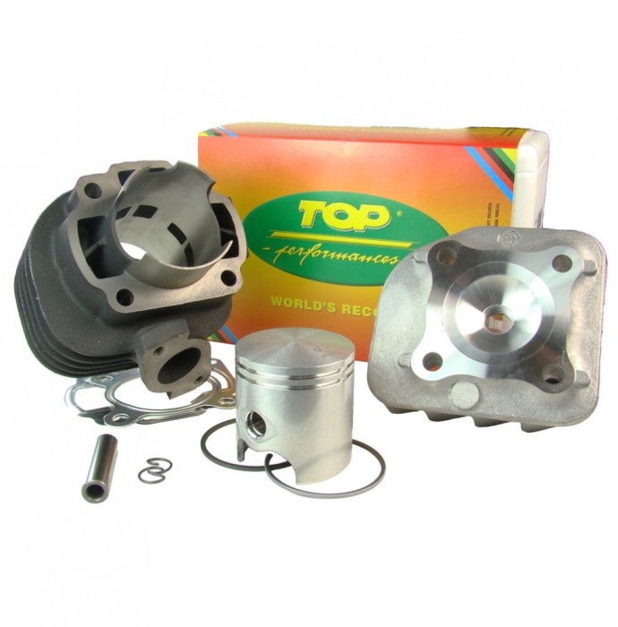 Set motor + chiulasa CPI Popcorn &ndash; Oliver &ndash; Keeway Focus &ndash; Hurricane - Malaguti F12 2T AC 70cc diametru 47mm bolt 12 (Top)