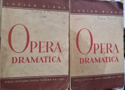 OPERA DRAMATICA - LUCIAN BLAGA VOL.I+II foto