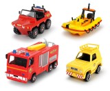 POMPIERUL SAM SET 4 VEHICULE DIN METAL CU BARCA SCARA 1:64 SuperHeroes ToysZone, Simba