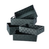 Cumpara ieftin Set 5 cosuri depozitare verzi 30 x 20 x 8 cm, 32,5 x 22,5 x 9 cm, 35 x 25 x 10 cm, 38 x 28 x 11 cm, 40 x 30 x 12 cm